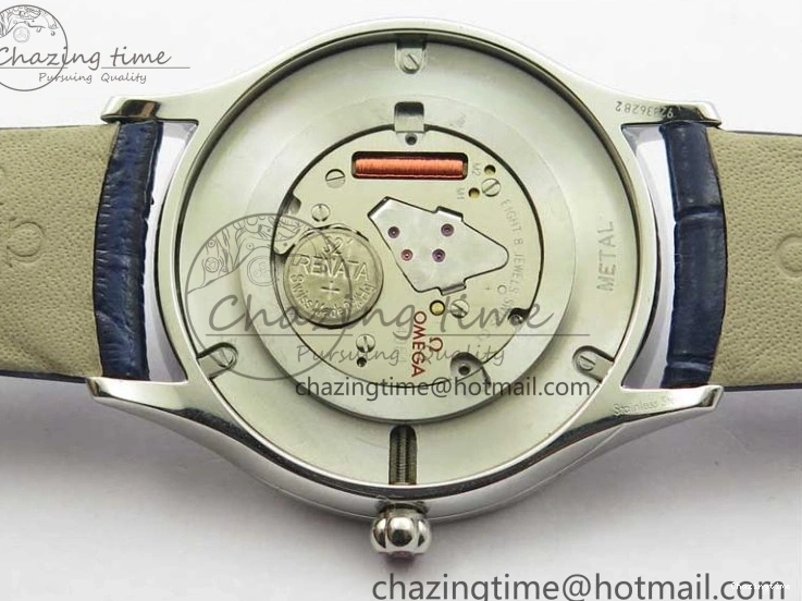 0422 Ladies’ De Ville Trésor Diamond Blue Dial Blue Fabric Watch OXF 1:1 Best Edition Swiss Quartz Upgraded 7892